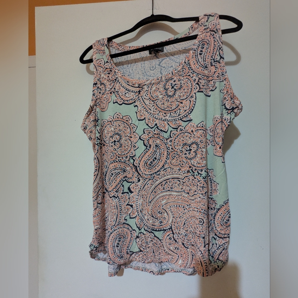 The Limited Green Sleeveless Relaxed Blouse